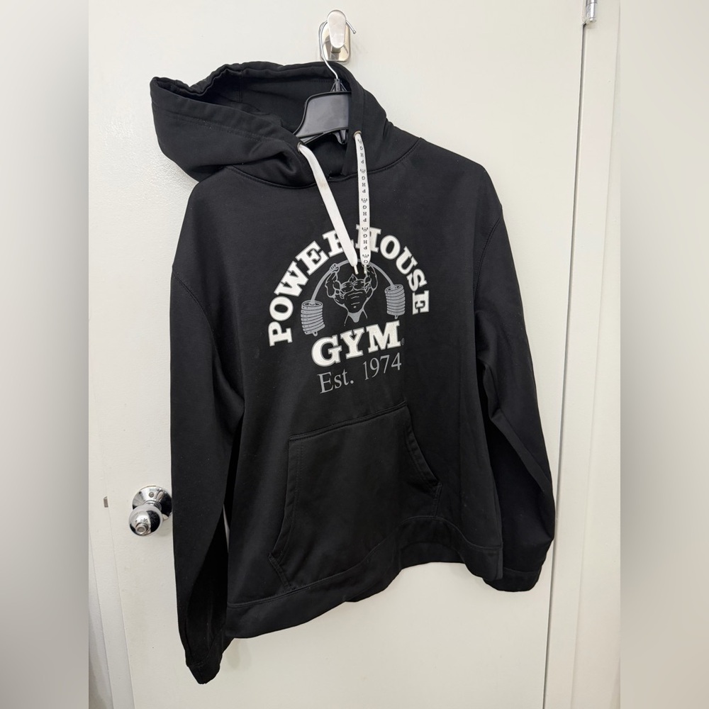 Powerhouse Gym L Black Graphic Hoodie - Unisex
